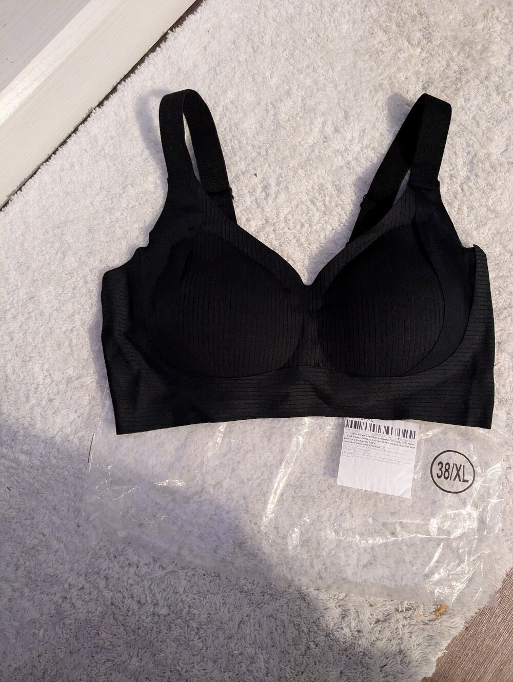 Seamless Wireless Comfort Bra - Black